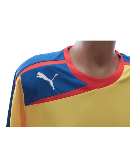 Tricou Puma barbati galben sport din material sintetic respirabil