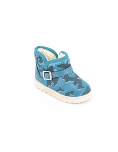 Cizme Copii Piele Army Blue 2