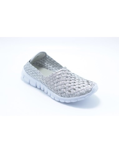 Espadrile Elastice Femei Silver