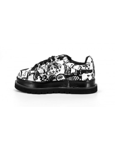 Pantofi Femei Graffiti black white