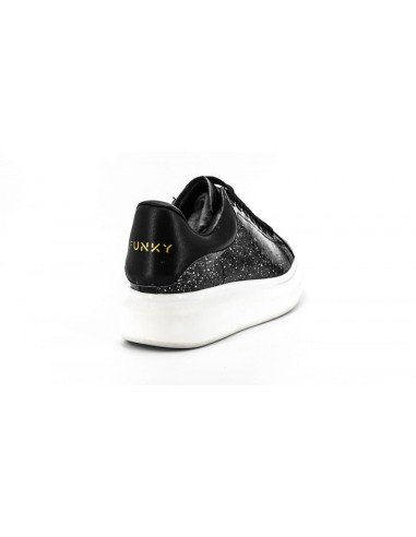 Sneakers dama din piele naturala negri FunkyMag
