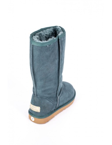 Cizme din piele intoarsa tip ugg verde