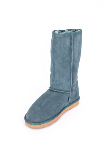 Cizme din piele intoarsa tip ugg verde