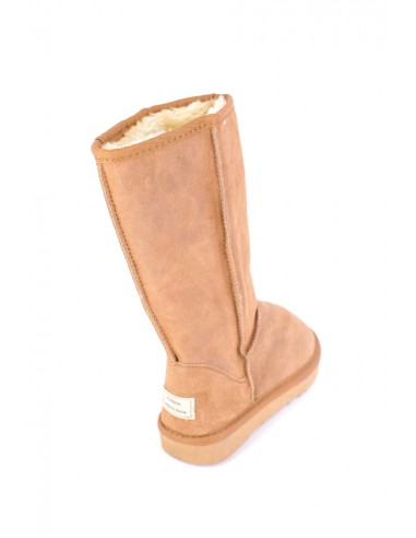 Cizme din piele intoarsa tip ugg bej
