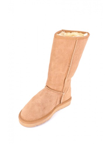 Cizme din piele intoarsa tip ugg bej