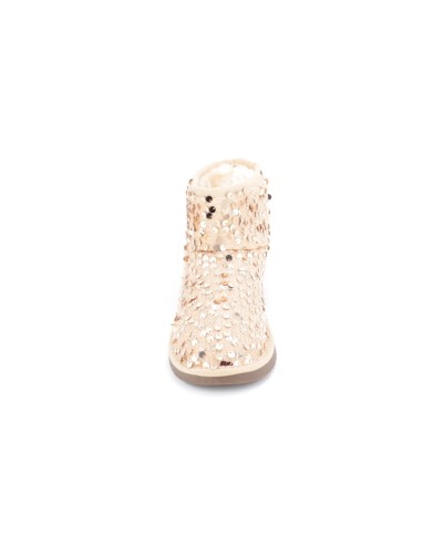 Cizme Femei Tip Ugg Paiete Gold