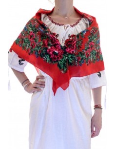 Batic traditional inflorat rosu 2