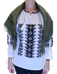 Basma traditionala verde cu dungi 2