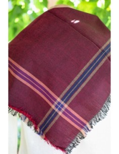 Basma traditionala franjuri dungi bordo 2