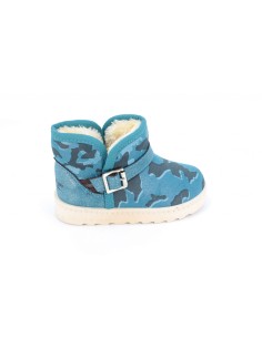 Cizme Copii Piele Army Blue