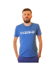 Tricou Barbati din bumbac culoare albastru marca napapijri