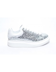 Sneakers piele funky silver