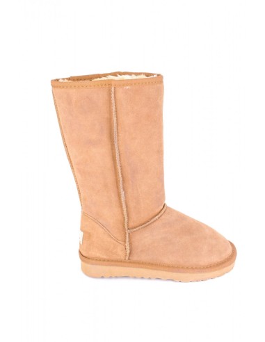 Cizme din piele intoarsa tip ugg bej