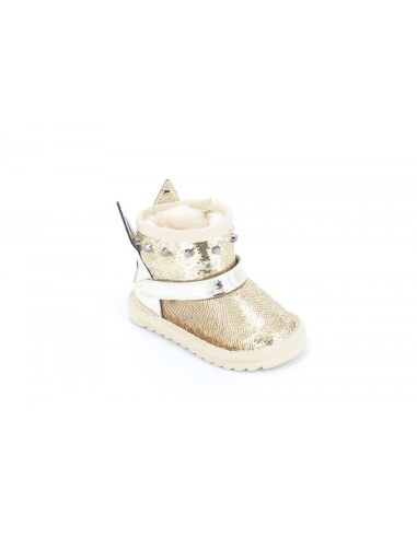 Cizme Copii Tip UGG Paiete Gold