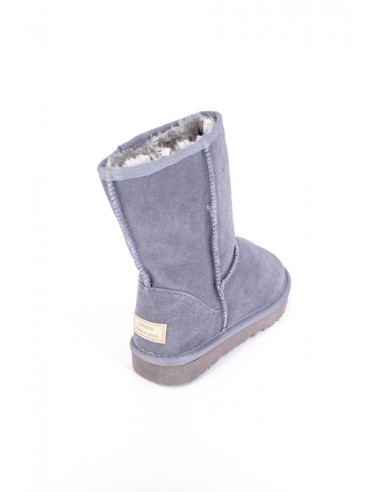 Cizme din piele intoarsa tip ugg gri