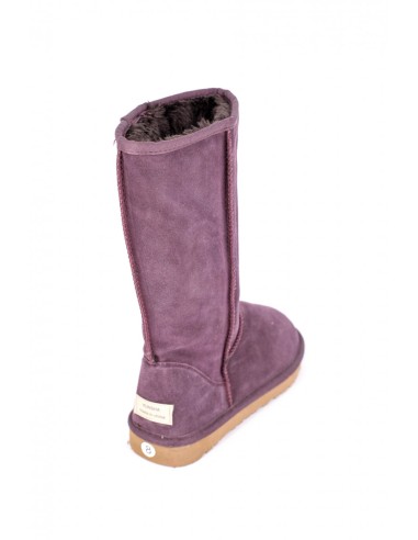 Cizme din piele intoarsa tip ugg mov