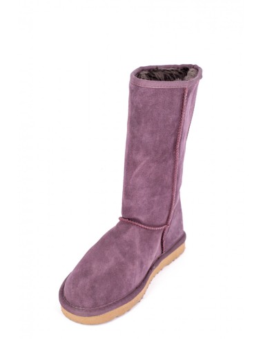 Cizme din piele intoarsa tip ugg mov