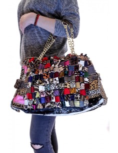 Geanta Piele Multicolor Crisa 2