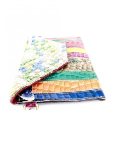 Geanta plic piele multicolor 2