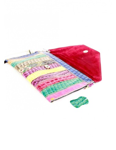 Geanta plic piele multicolor