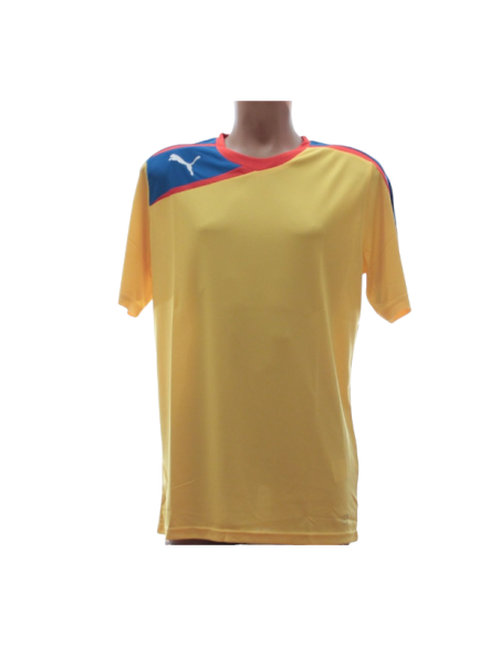Tricou Puma barbati galben sport din material sintetic respirabil