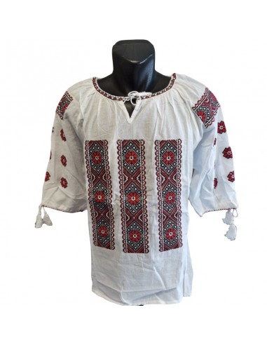 ie traditionala cu maneca trei sferturi motive romanestu brodate marimi S M L X LXXL 3XL