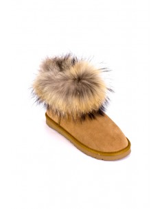ghete din piele intoarsa naturala tip ugg maro 2