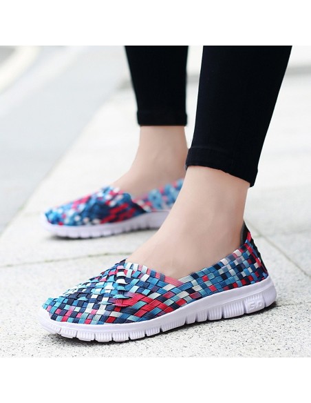 Espadrile dama multicolor elastice ușoare și comode, mărimi 35-41