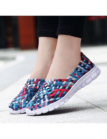 Espadrile dama multicolor elastice ușoare și comode, mărimi 35-41