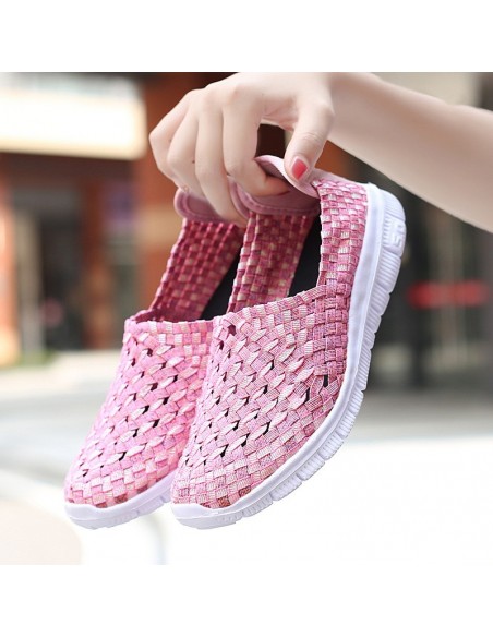 Espadrile elastice roz – Ușoare și comode, mărimi 35-41 model Alina