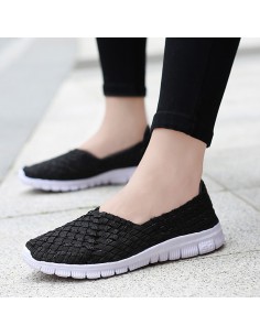 Espadrile elastice negre – Ușoare și comode, mărimi 35-41 model Andra