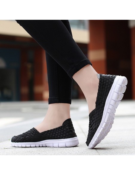 Espadrile elastice negre – Ușoare și comode, mărimi 35-41 model Andra