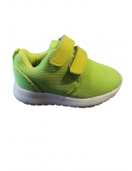 Pantofi sport pentru copii cu scai, verde-neon marimea 20