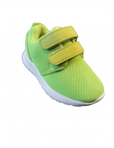 Pantofi sport pentru copii cu scai, verde-neon marimea 20