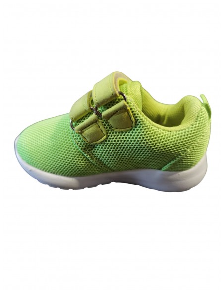 Pantofi sport pentru copii cu scai, verde-neon marimea 20