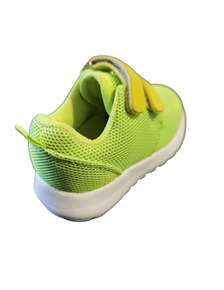 Pantofi sport pentru copii cu scai, verde-neon marimea 20