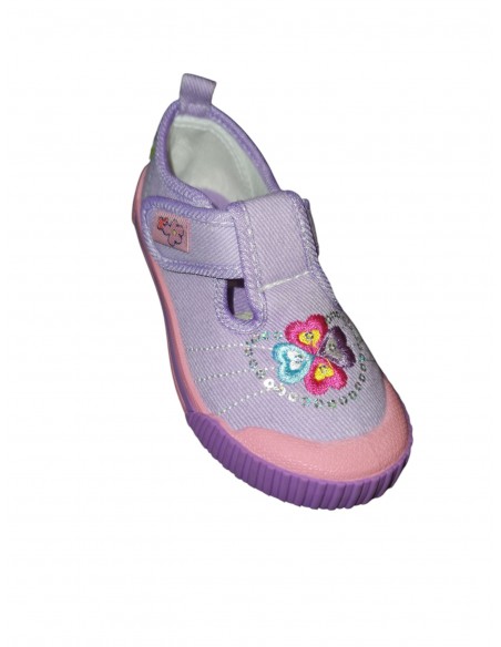 Pantofi sport copii fete – Mov, cu baretă Velcro