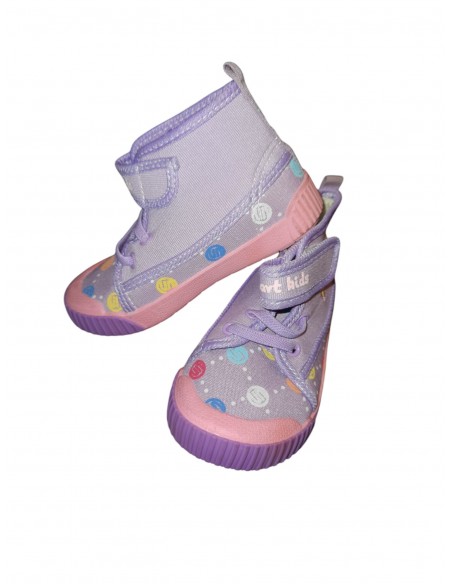 Pantofi sport copii fete – Mov, cu baretă Velcro