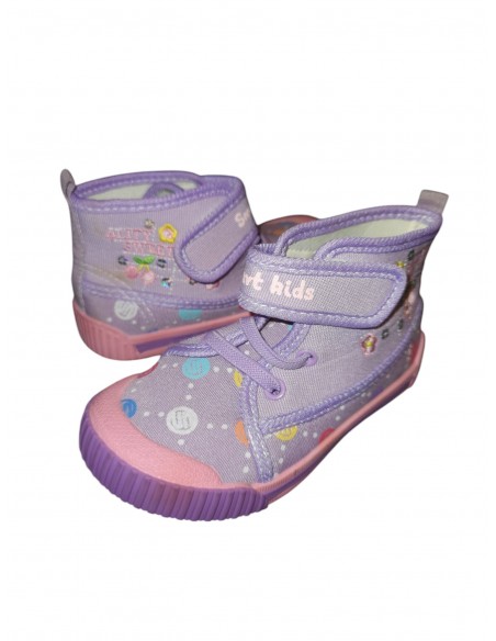 Pantofi sport copii fete – Mov, cu baretă Velcro