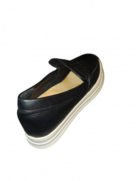 Sneakers Piele Funky Snake, interior/exterior piele naturala, talpa din cauciuc, inaltime talpa 4 cm, culoare negru.