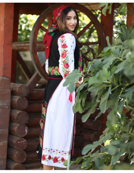 Set Traditional Dama, Vesta, Fota, Rochie, Brau, Ie