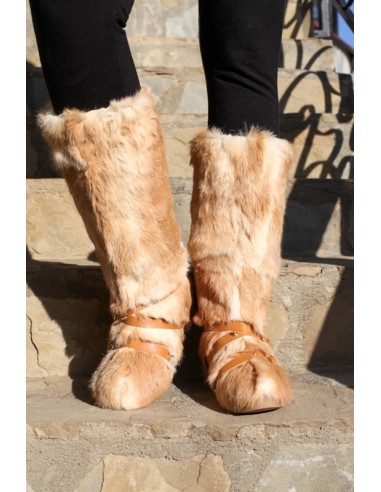 Cizme Pentru Dama Femei Blana Naturala Beige marimi disponibile de la 35 la 41