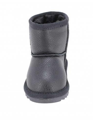 Cizme Copii Tip UGG Black din Piele Ecologică cu Blană Călduroasă