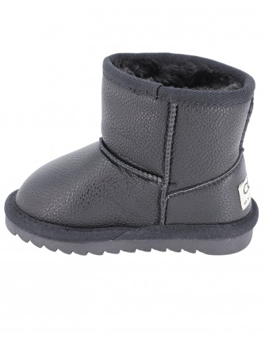 Cizme Copii Tip UGG Black din Piele Ecologică cu Blană Călduroasă