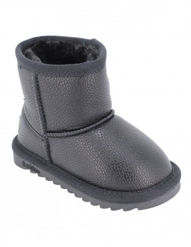 Cizme Copii Tip UGG Black din Piele Ecologică cu Blană Călduroasă
