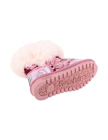 Cizme Copii Tip UGG Paiete Roz
