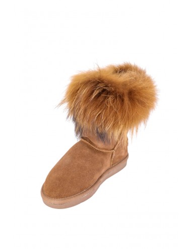 Cizme Dama din Piele Naturală cu Blană Tip UGG 2 – Maro