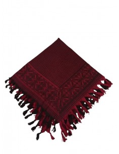 Basma bordo cu ciucuri stil etno 2