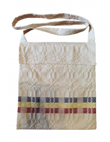 geanta dama tip traista bej cu model traditional etno chic