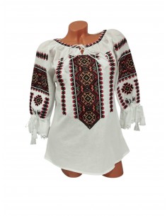 ie-traditionala-dama-alba-broderie-geometrica-rosie-neagra.